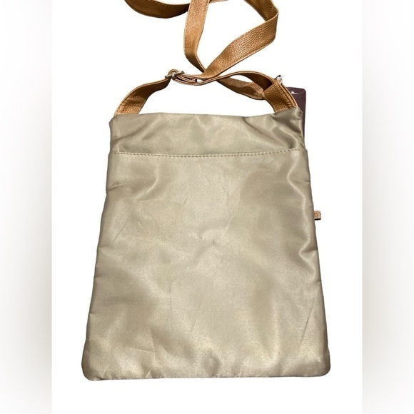 STONE MOUNTAIN PURSE Crossbody Handbag Brown Nylon w/Leather Strap & Accents - Picture 2 of 9